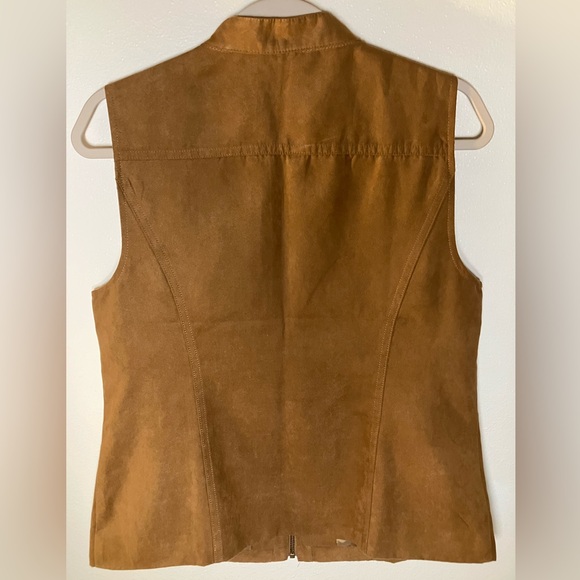 christopher and banks brown suede studded vest s euc - Picture 2 of 2